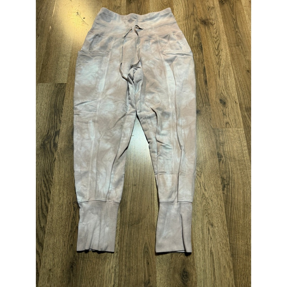 All In Motion Pants Womens Size XS Purple Tie Dye Joggers Drawstring High Rise